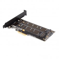 Dual Port NGFF M 2 B   M Key SSD to PCI Express PCI  E 4X Adapter Card