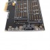 Dual Port NGFF M 2 B   M Key SSD to PCI Express PCI  E 4X Adapter Card