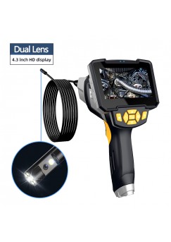 Inskam112  2 Handheld Dual  lens 5M Borescope Hard Wire IP67 Waterproof for Car Sewer Air Conditioner Mechanical Maintenance