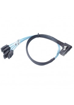 Mini SAS  SFF  8087  to 4 x SATA 7  Pin Female Forward Breakout 6Gbps Data Cable  Length  50cm