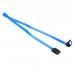 26AWG SATA III 7 Pin Female Straight to 7 Pin Female Elbow Data Cable Extension Cable for HDD   SSD  Total Length  about 50cm  Blue
